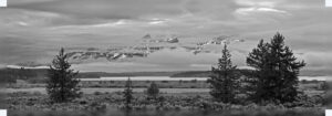 Misty Teton Mountains from Moran, Wyoming